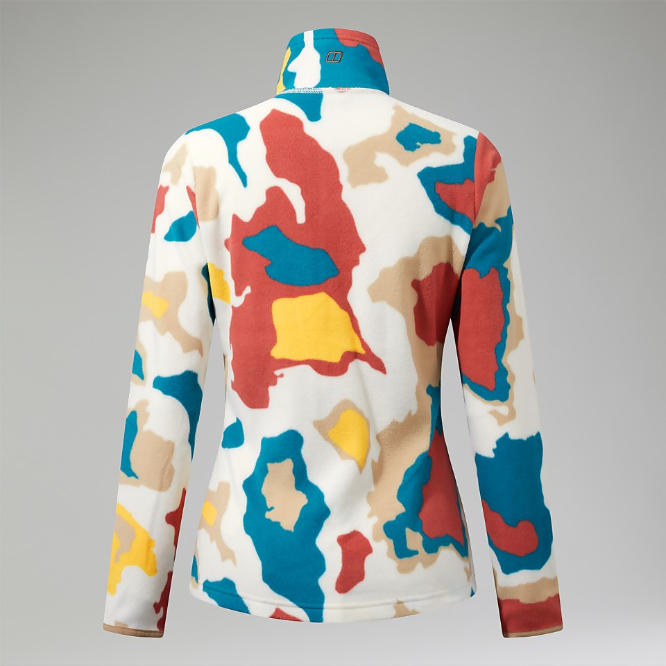 Navala Fleece für Damen - Naturfarben/Rot/Türkis/Gelb