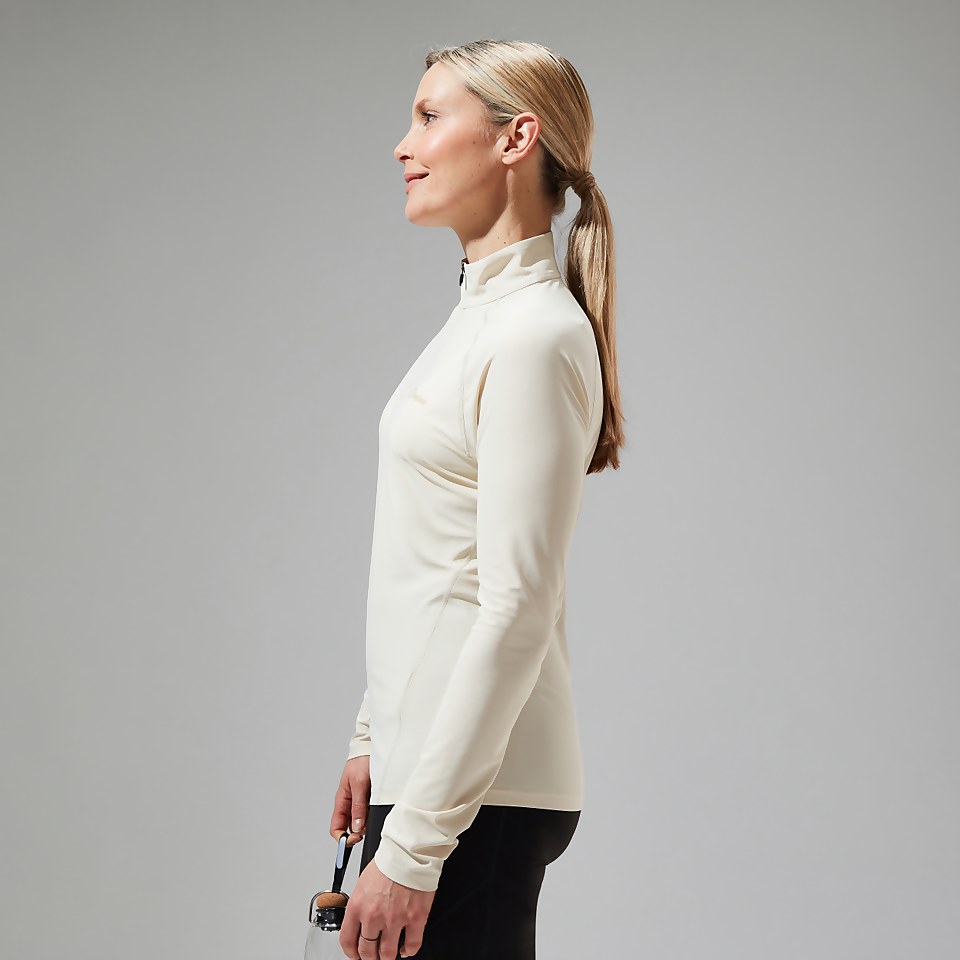 Women's 24/7 Half Zip Long Sleeve Tech Tee - Natural