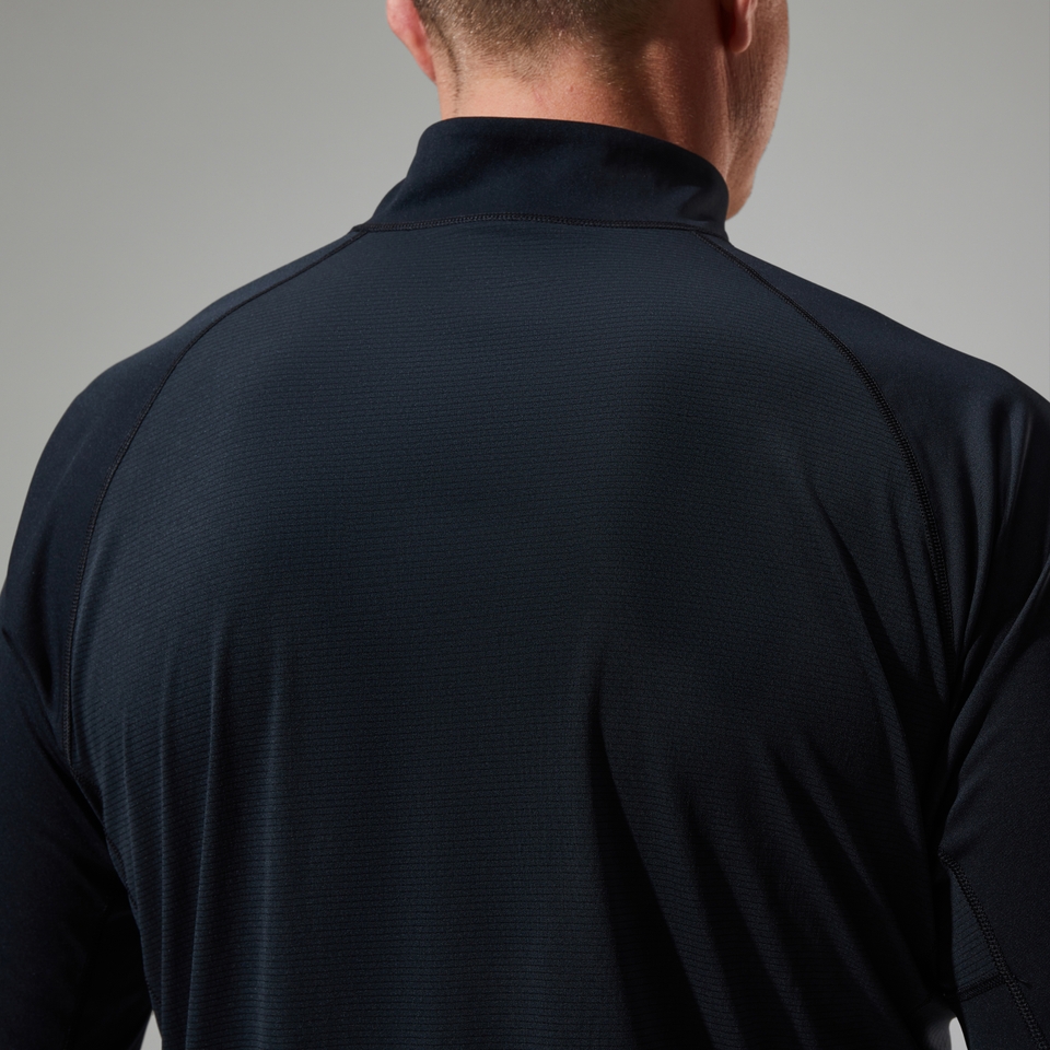 Men's Trailblaze Half Zip Long Sleeve Tech Tee Black