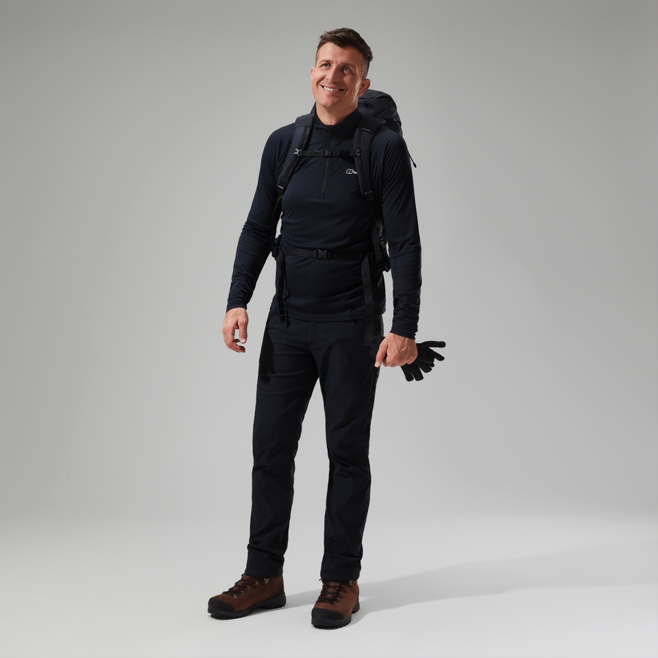 Men's Trailblaze Half Zip Long Sleeve Tech Tee Black