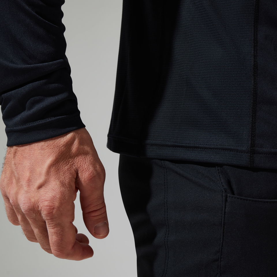 Men's Trailblaze Half Zip Long Sleeve Tech Tee Black