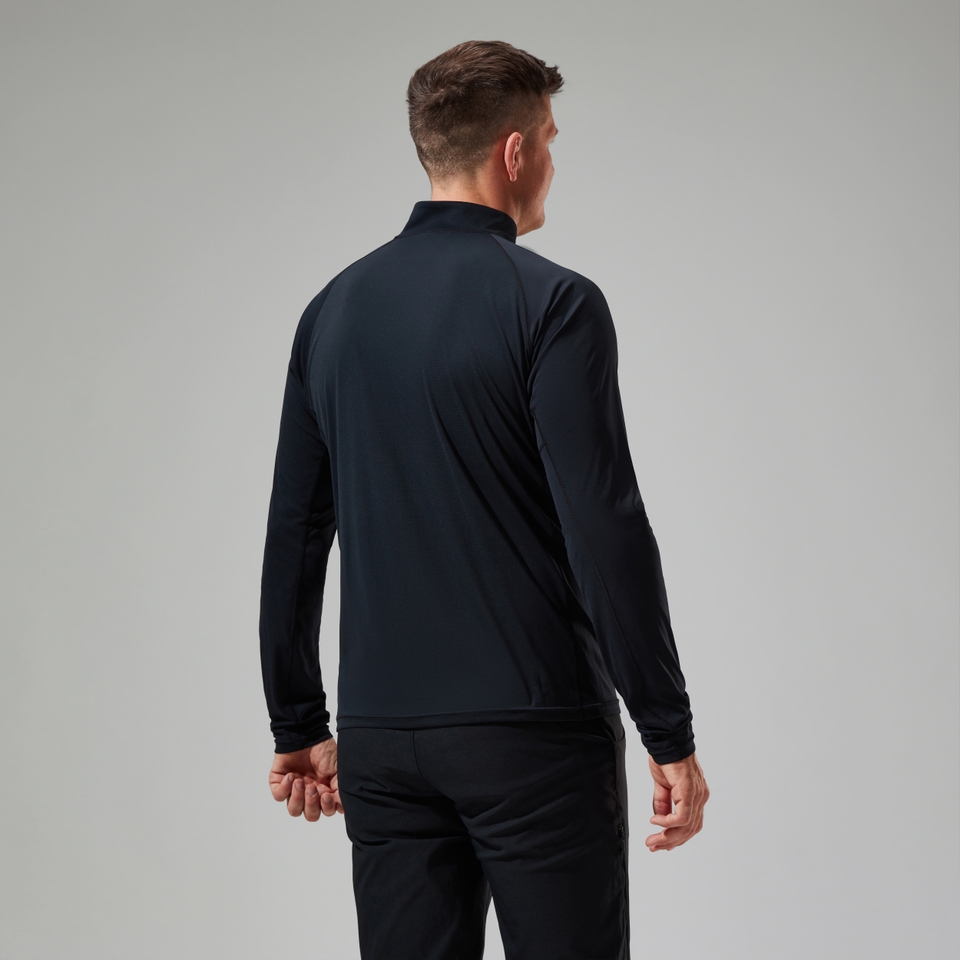 Men's Trailblaze Half Zip Long Sleeve Tech Tee Black