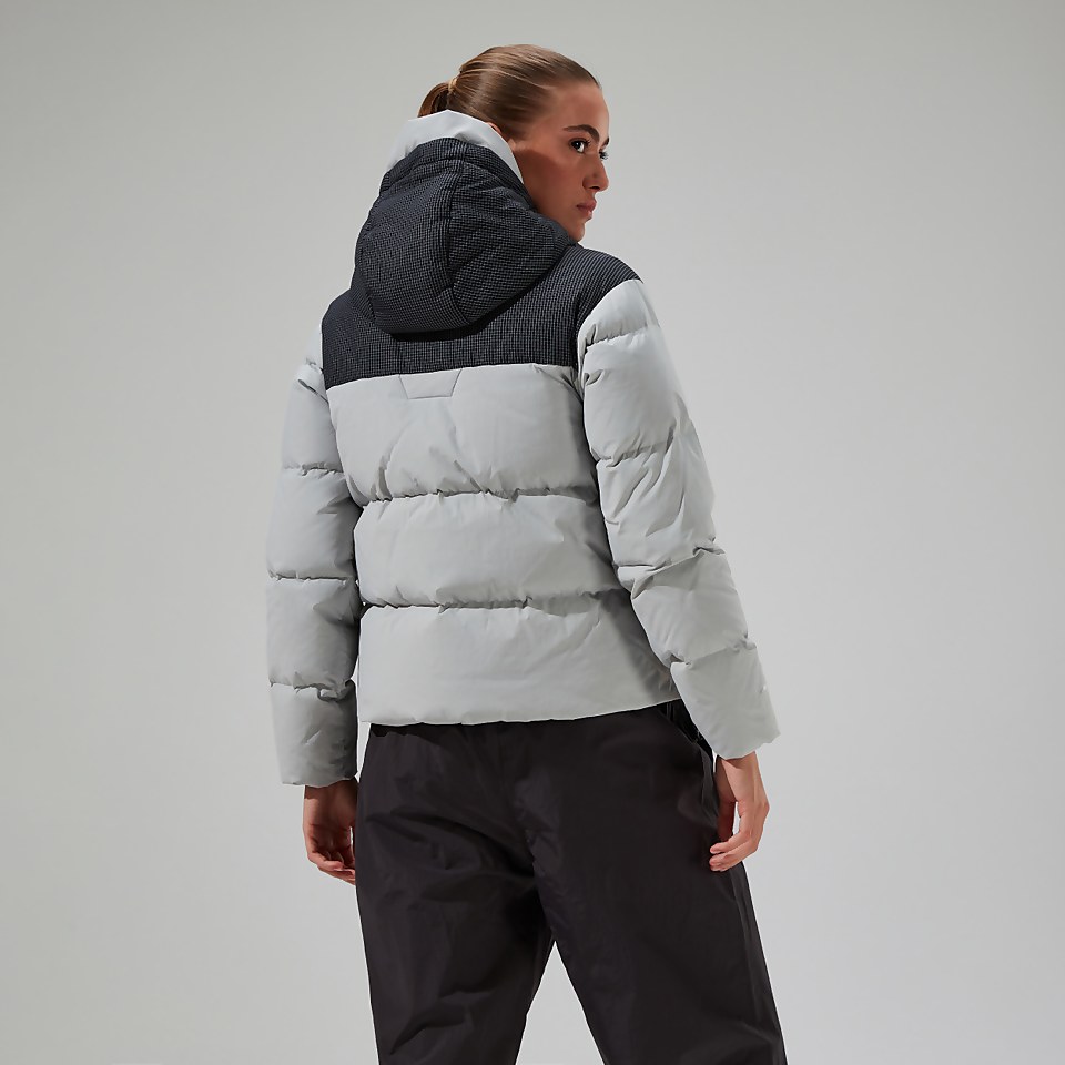 Women's Saffren Hooded Down Insulated Jacket - Grey/Black