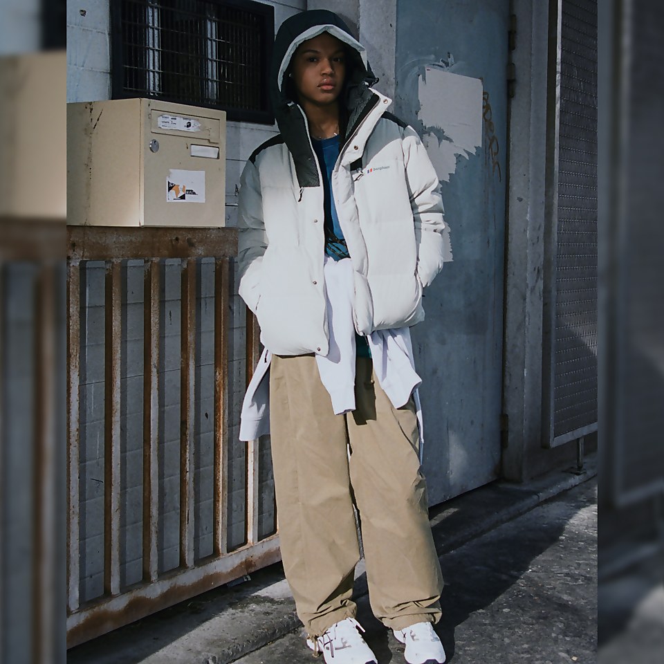 Women's Saffren Hooded Down Insulated Jacket - Grey/Black