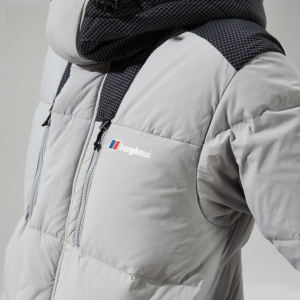 Women's Saffren Hooded Down Insulated Jacket - Grey/Black