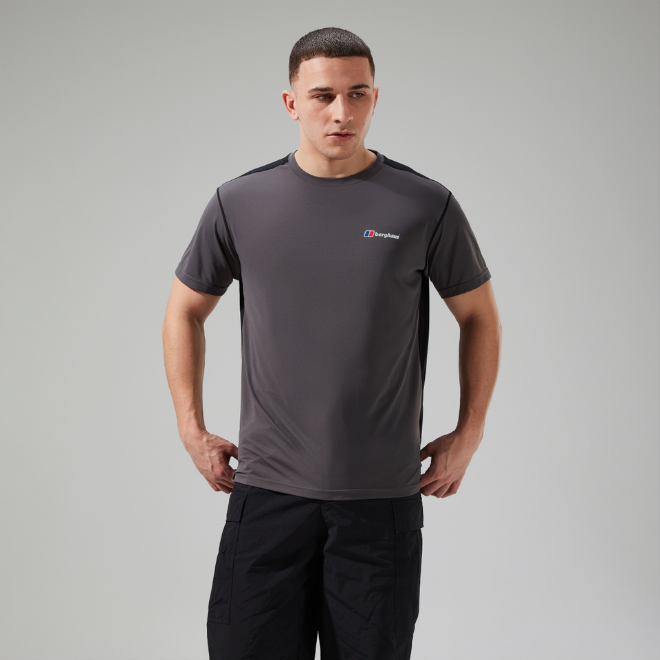Men's Wayside Short Sleeve Tech Tee Grey/Black