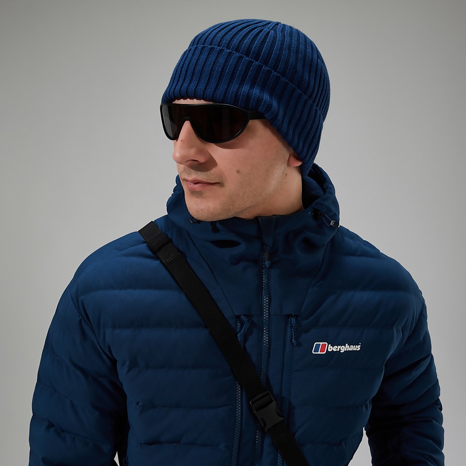 Men's Theran Hybrid Hooded Insulated Jacket - Dark Blue