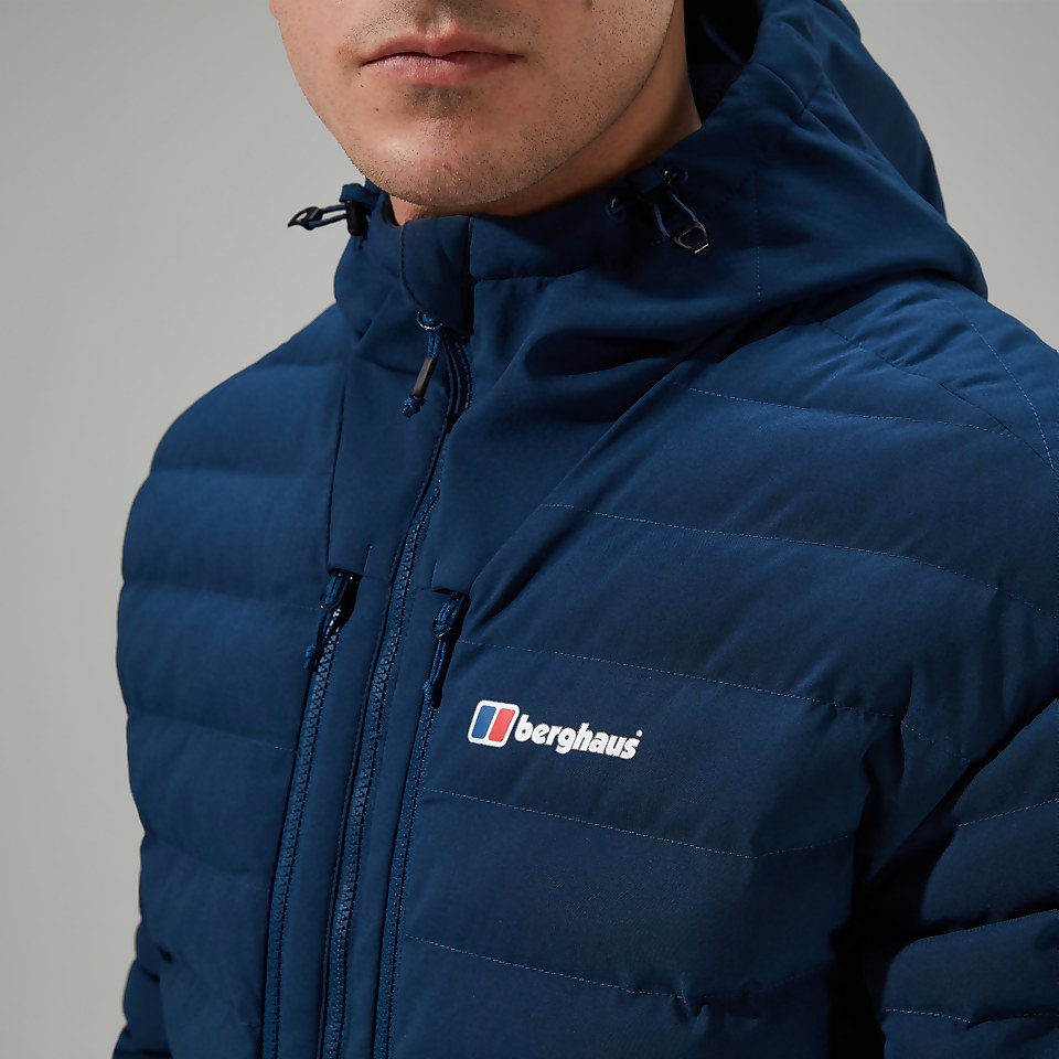 Men's Theran Hybrid Hooded Insulated Jacket - Dark Blue