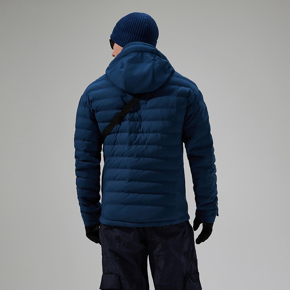 Men's Theran Hybrid Hooded Insulated Jacket - Dark Blue