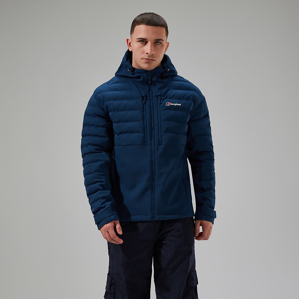 Men's Theran Hybrid Hooded Insulated Jacket - Dark Blue