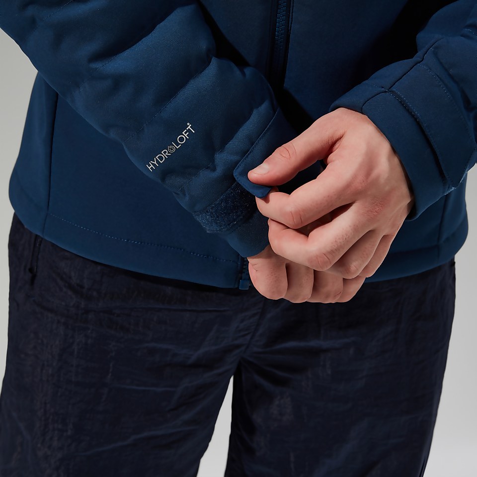 Men's Theran Hybrid Hooded Insulated Jacket - Dark Blue