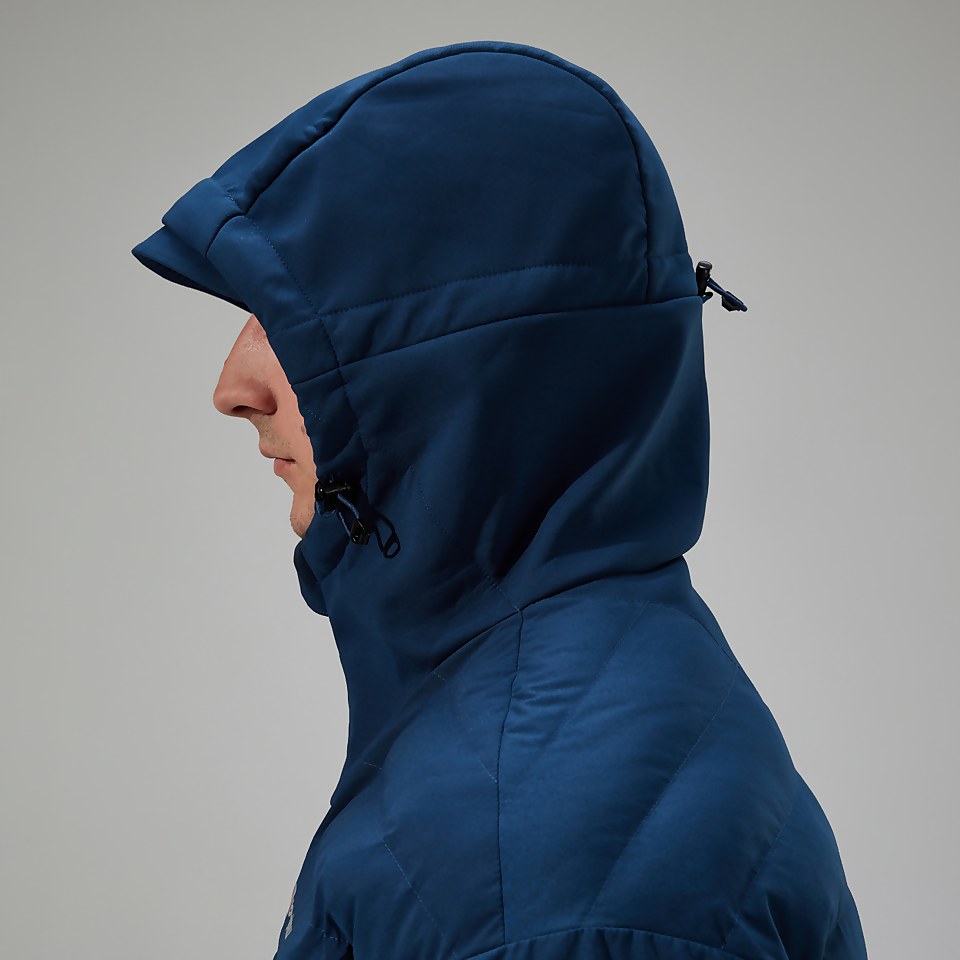 Men's Theran Hybrid Hooded Insulated Jacket - Dark Blue
