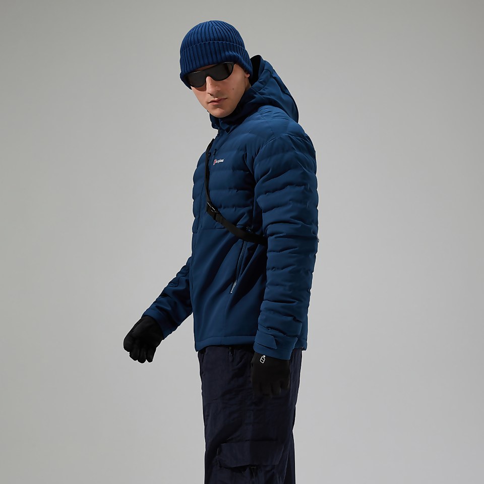 Men's Theran Hybrid Hooded Insulated Jacket - Dark Blue