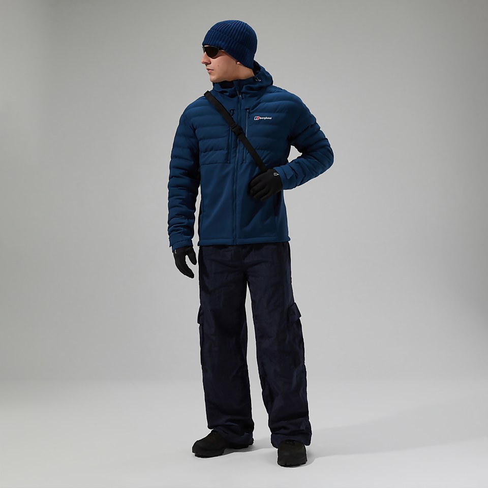 Men's Theran Hybrid Hooded Insulated Jacket - Dark Blue
