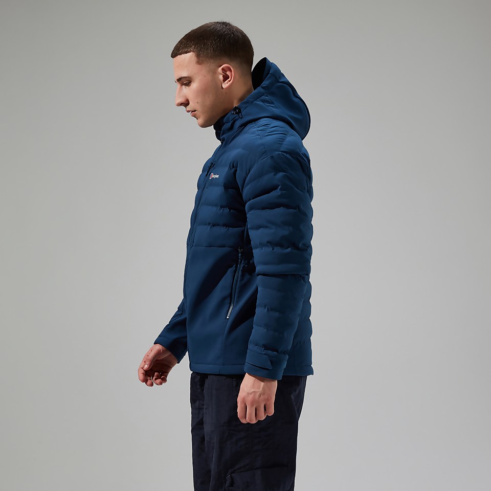 Men's Theran Hybrid Hooded Insulated Jacket - Dark Blue