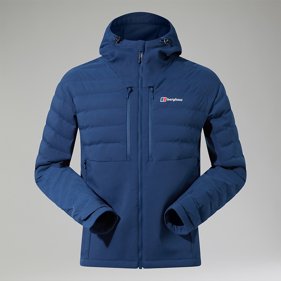 Men's Theran Hybrid Hooded Insulated Jacket - Dark Blue