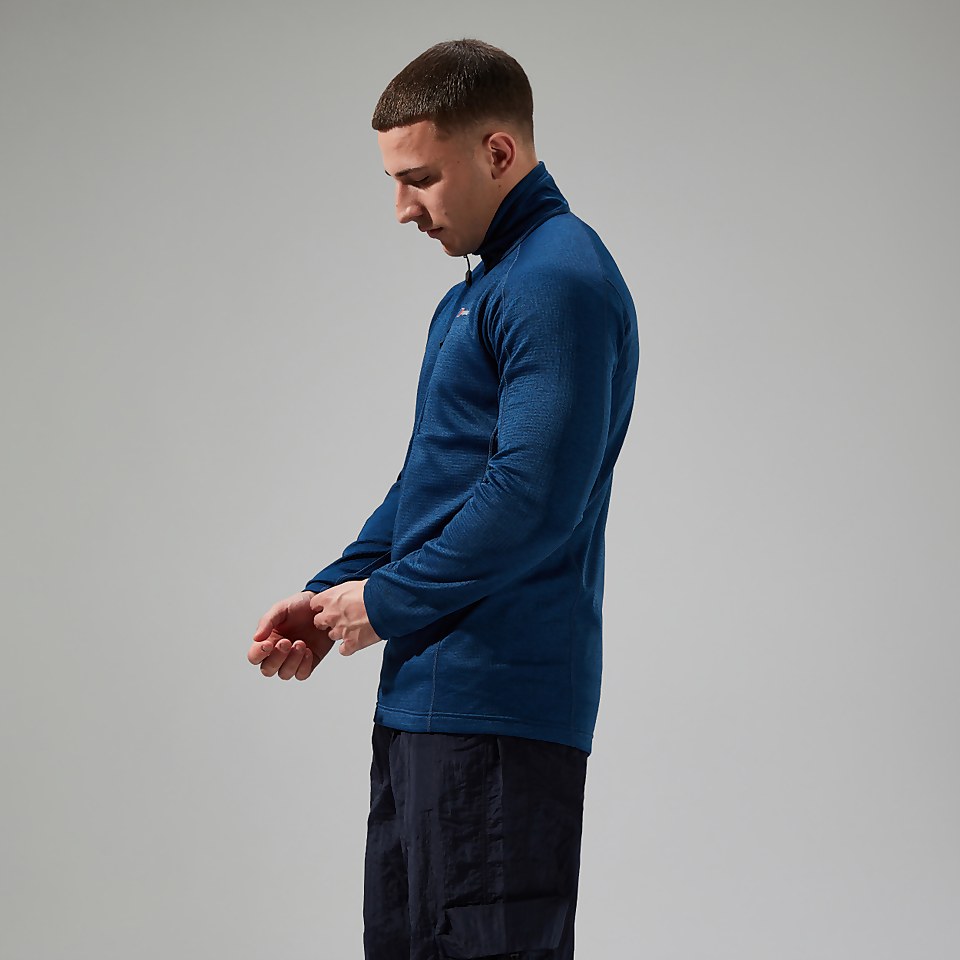 Men's URB Spitzer Half Zip Fleece - Turquoise/Blue