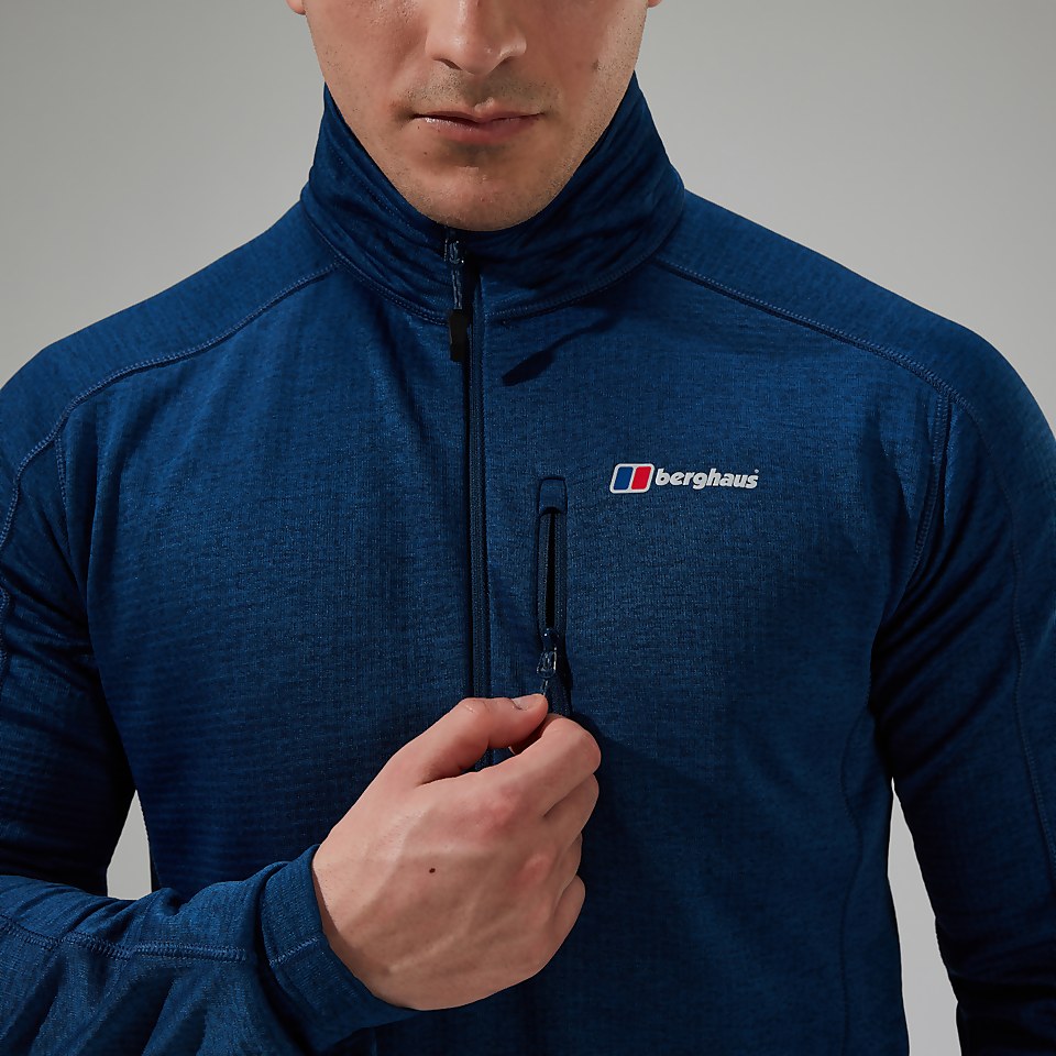 Men's URB Spitzer Half Zip Fleece - Turquoise/Blue