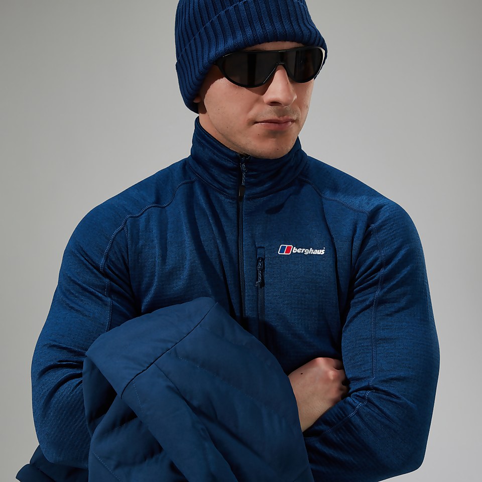 Men's URB Spitzer Half Zip Fleece - Turquoise/Blue