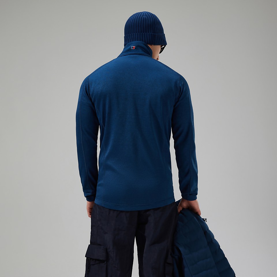 Men's URB Spitzer Half Zip Fleece - Turquoise/Blue