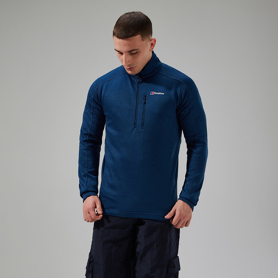 Men's URB Spitzer Half Zip Fleece - Turquoise/Blue