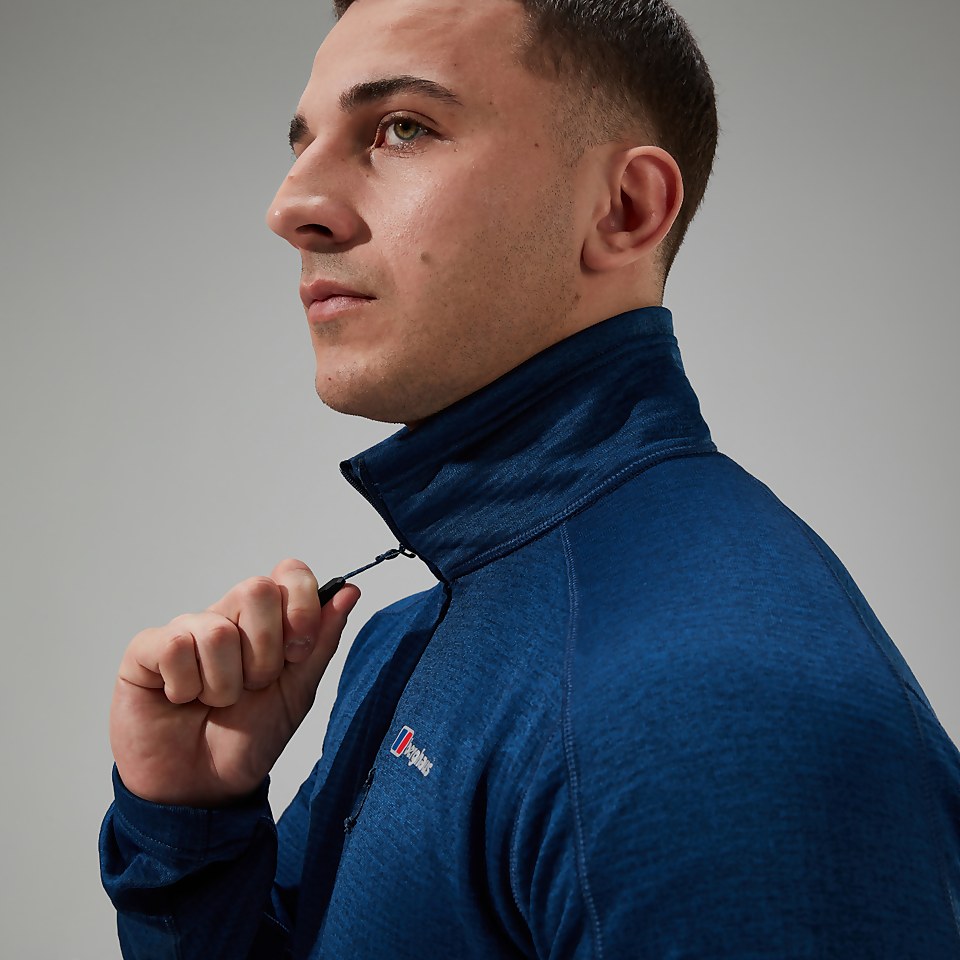 Men's URB Spitzer Half Zip Fleece - Turquoise/Blue
