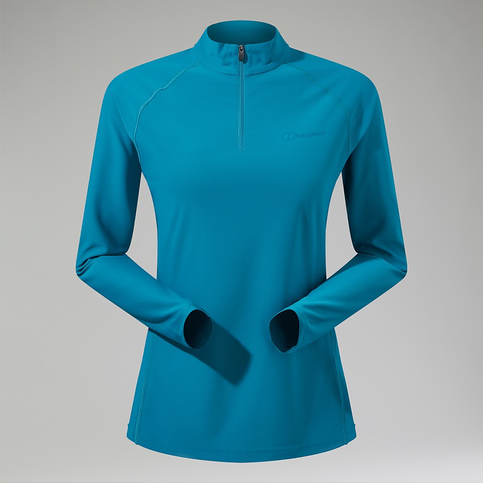 Women's 24/7 Half Zip Long Sleeve Tech Tee - Turquoise