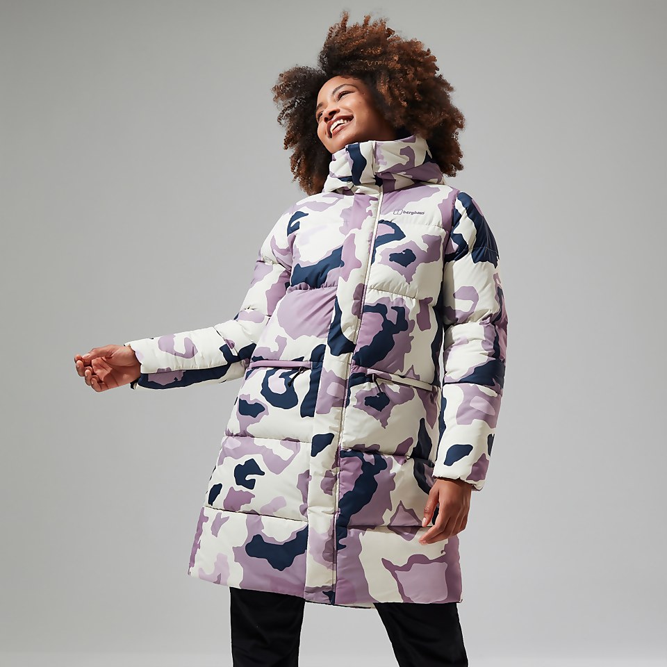 Combust Reflect Lange Jacke für Damen - Naturfarben/Lila