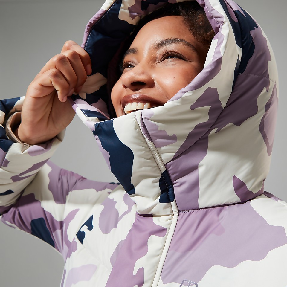 Combust Reflect Lange Jacke für Damen - Naturfarben/Lila