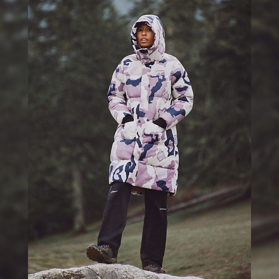 Combust Reflect Lange Jacke für Damen - Naturfarben/Lila