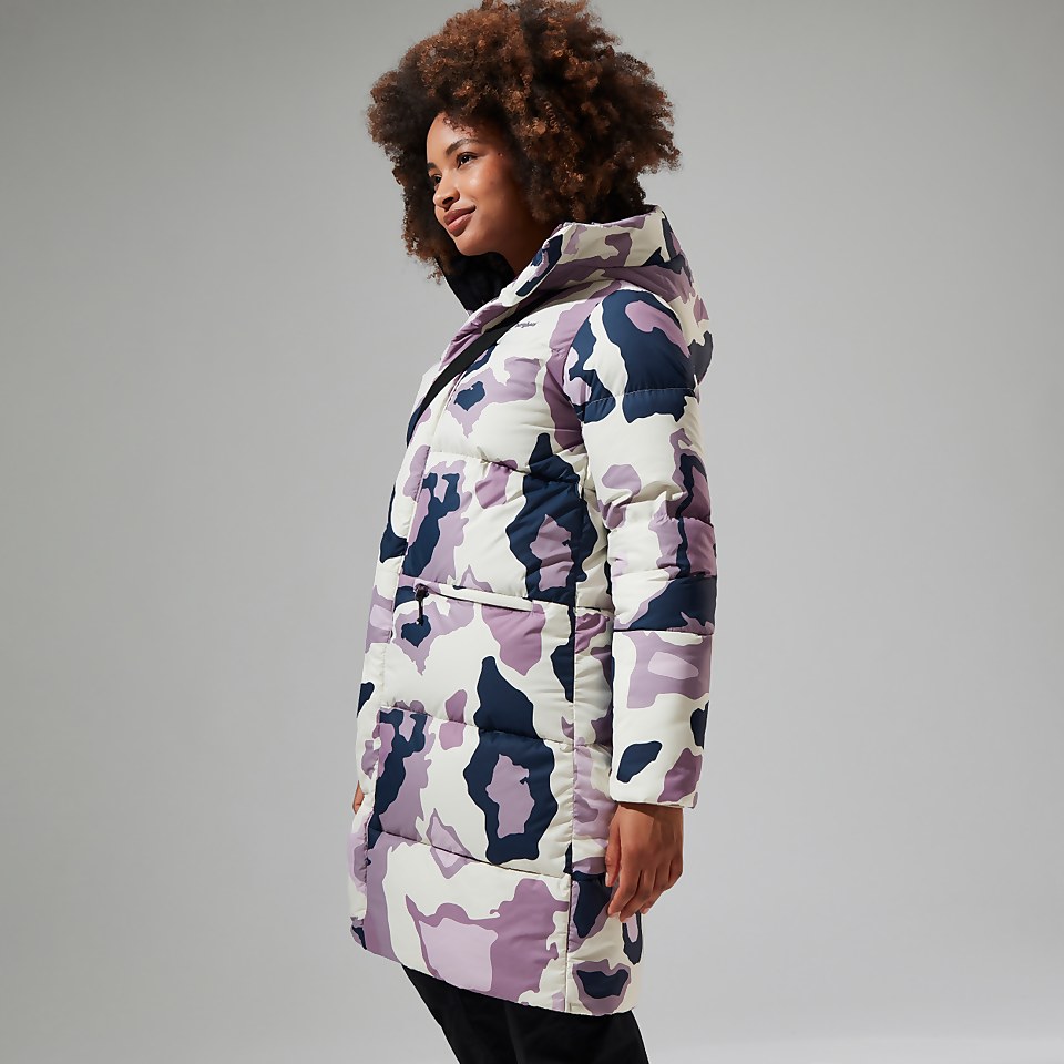 Combust Reflect Lange Jacke für Damen - Naturfarben/Lila