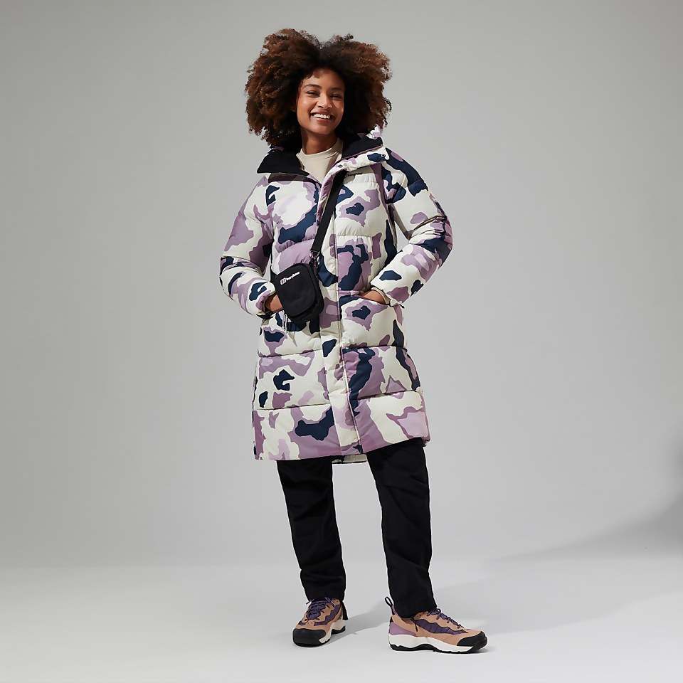 Combust Reflect Lange Jacke für Damen - Naturfarben/Lila