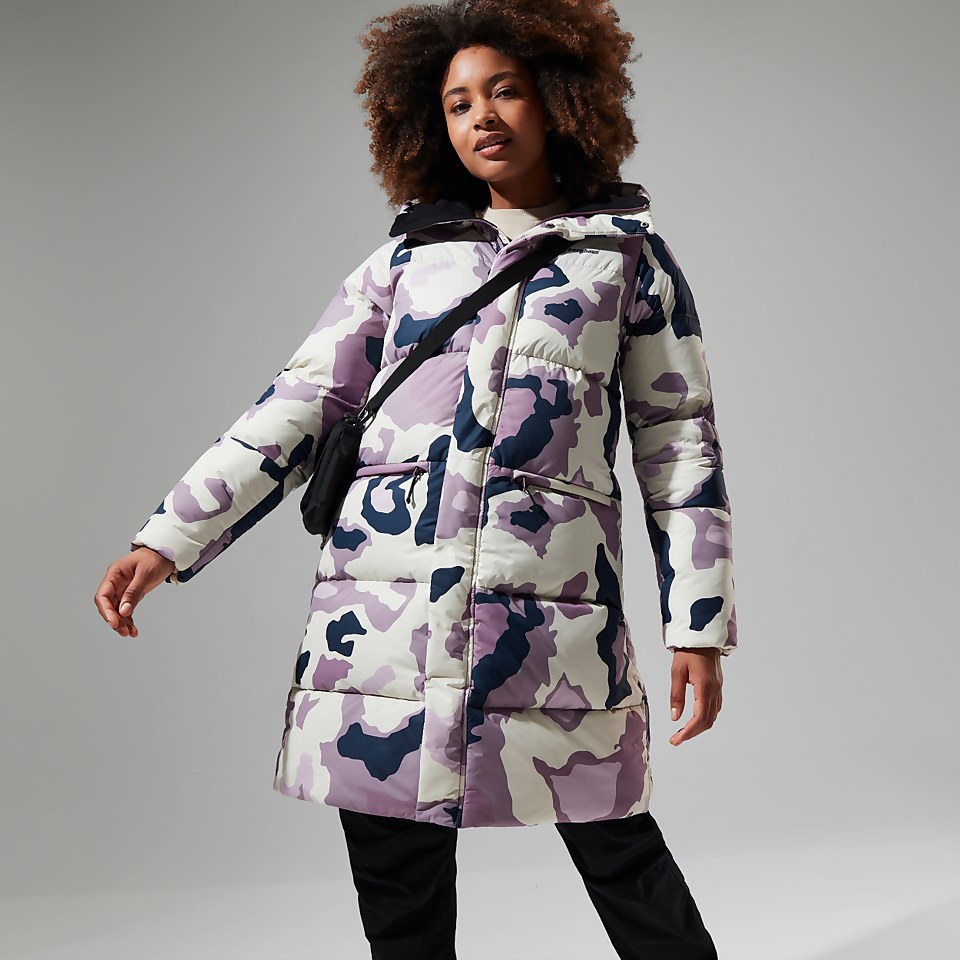 Combust Reflect Lange Jacke für Damen - Naturfarben/Lila