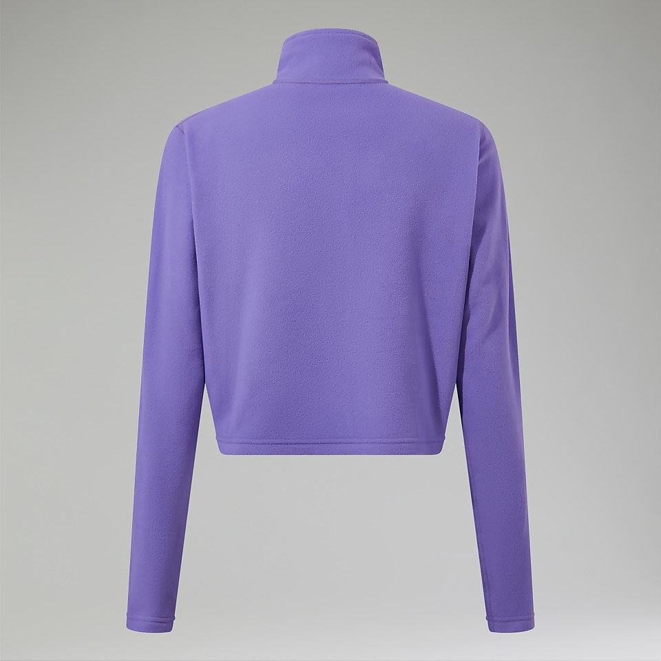 Women's URB Prism Cropped Half Zip Fleece - Purple