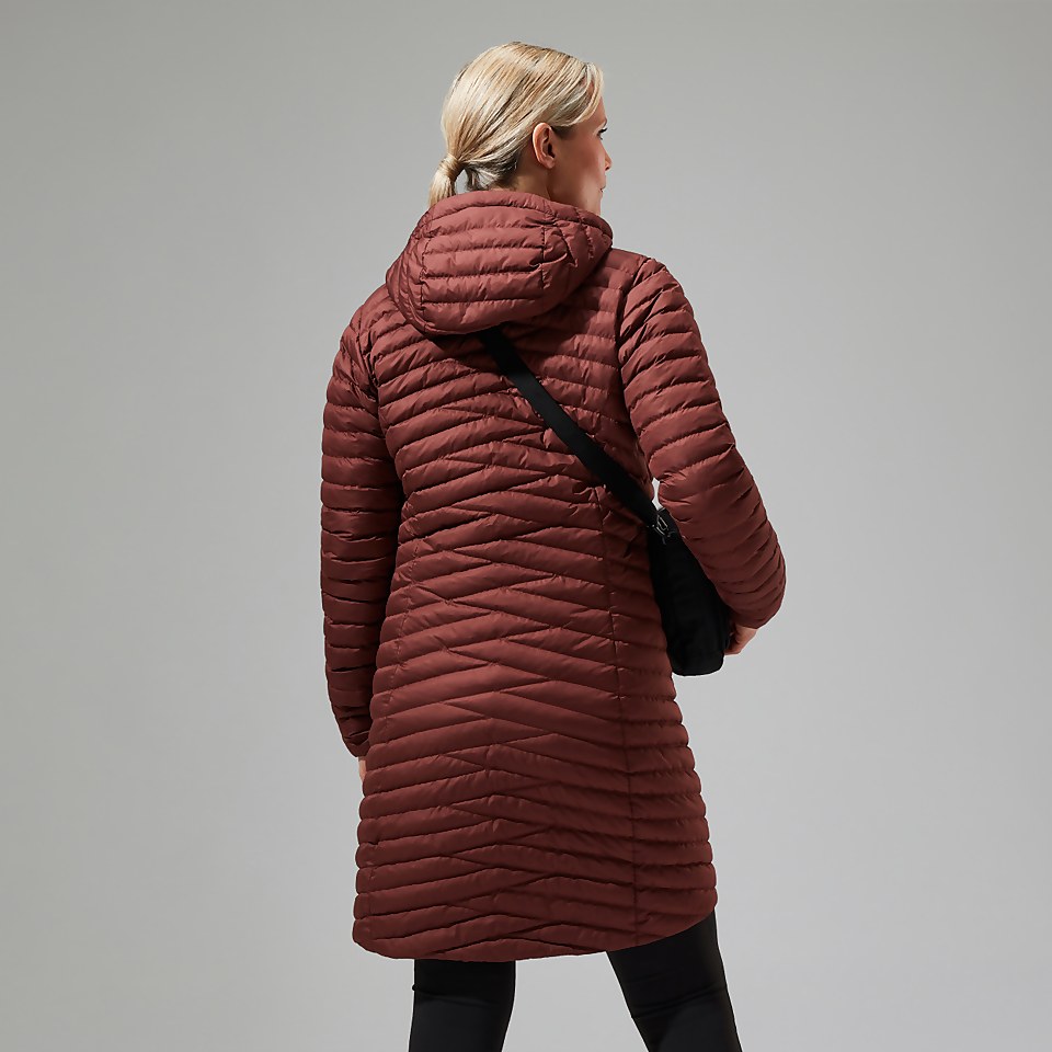 Nula Lange Micro Jacket für Damen - Braun