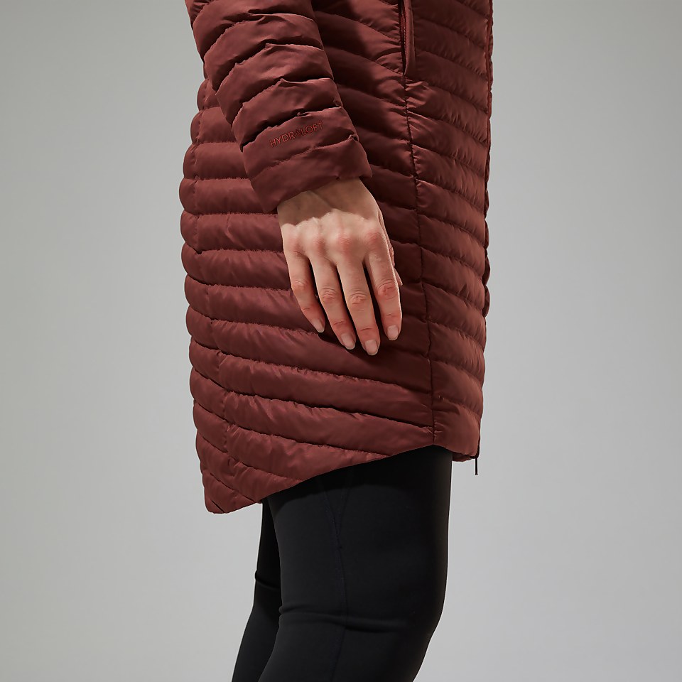 Nula Lange Micro Jacket für Damen - Braun