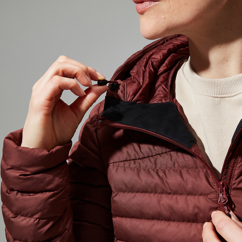 Nula Lange Micro Jacket für Damen - Braun