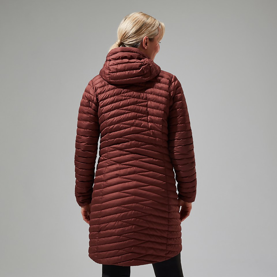 Nula Lange Micro Jacket für Damen - Braun