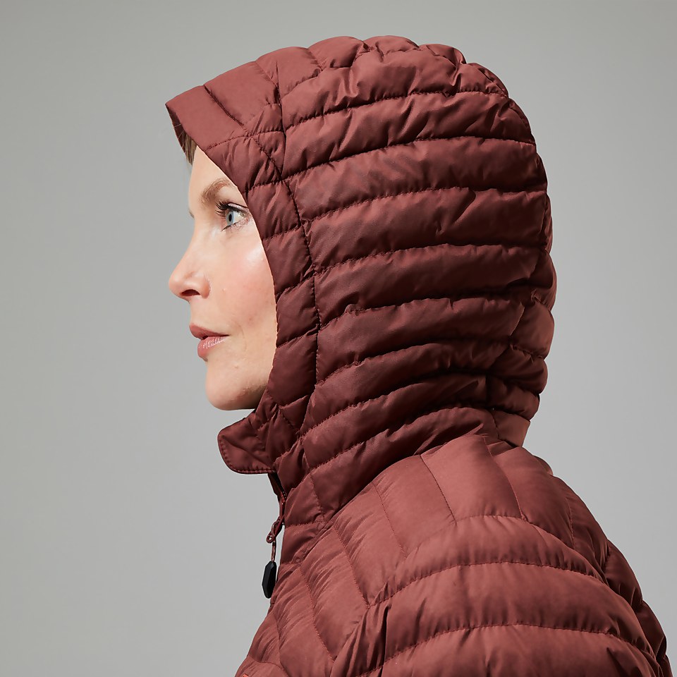 Nula Lange Micro Jacket für Damen - Braun