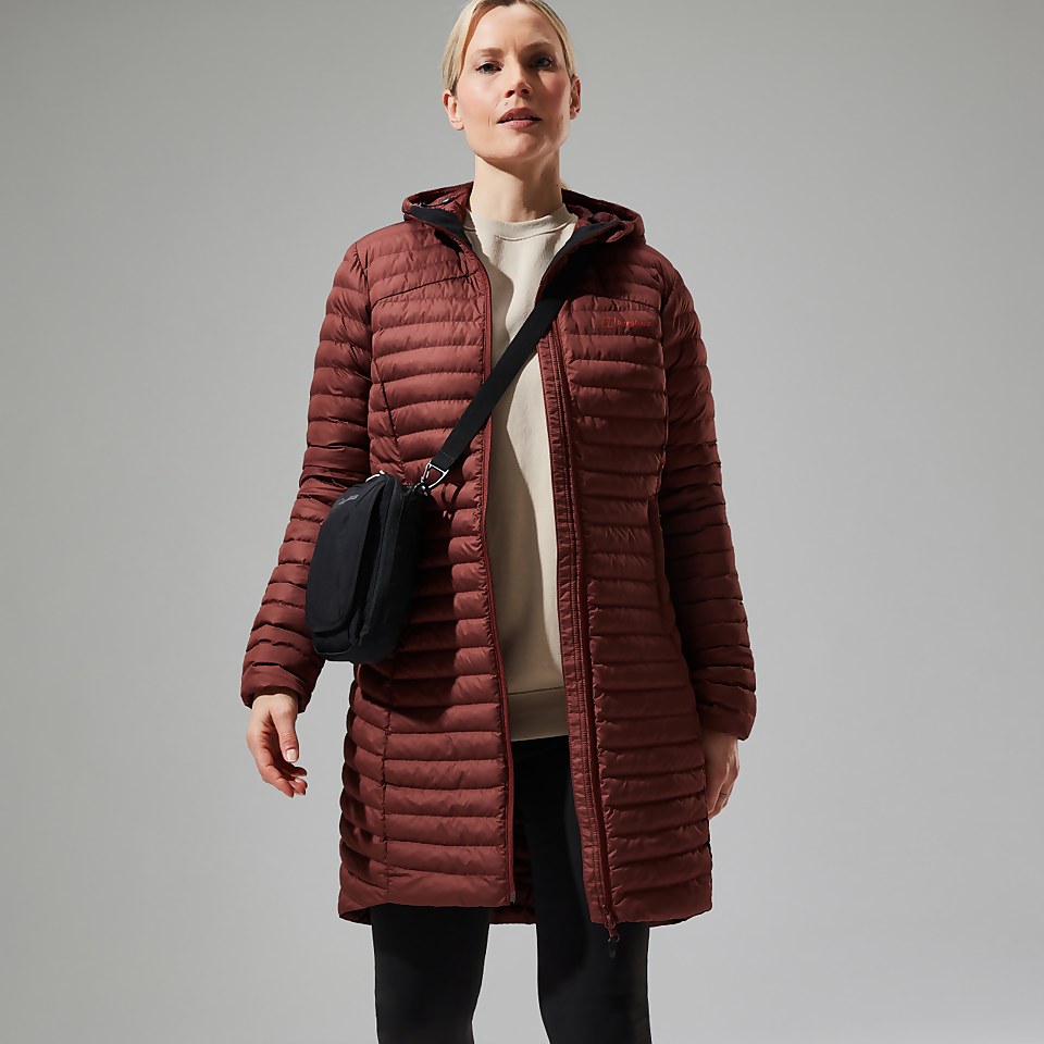 Women's Nula Micro Synthetic Insulated Long Jacket - Brown