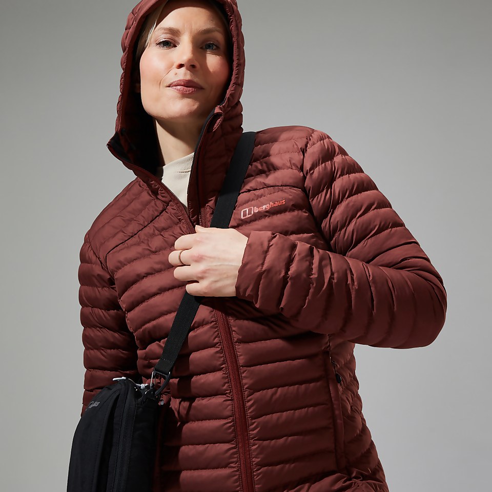 Nula Lange Micro Jacket für Damen - Braun