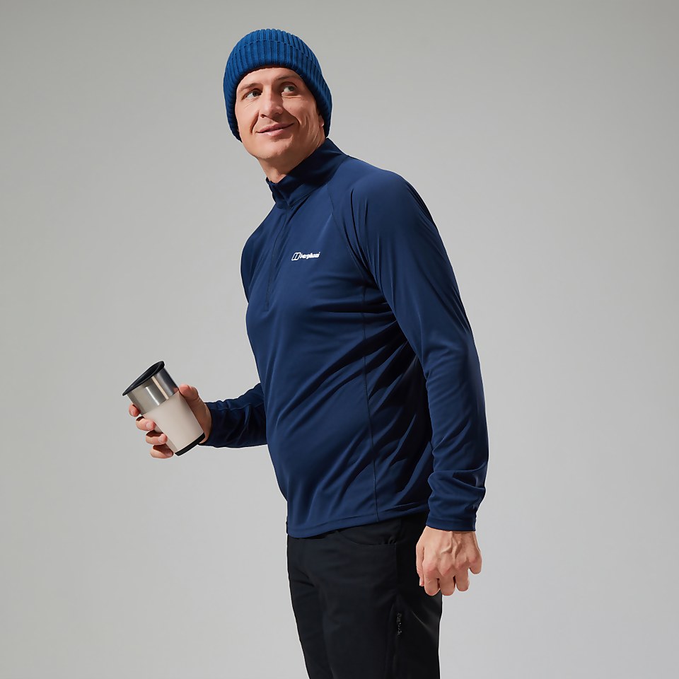 Trailblaze Long Sleeve Half Zip Tech T-Shirt für Herren - Dunkelblua