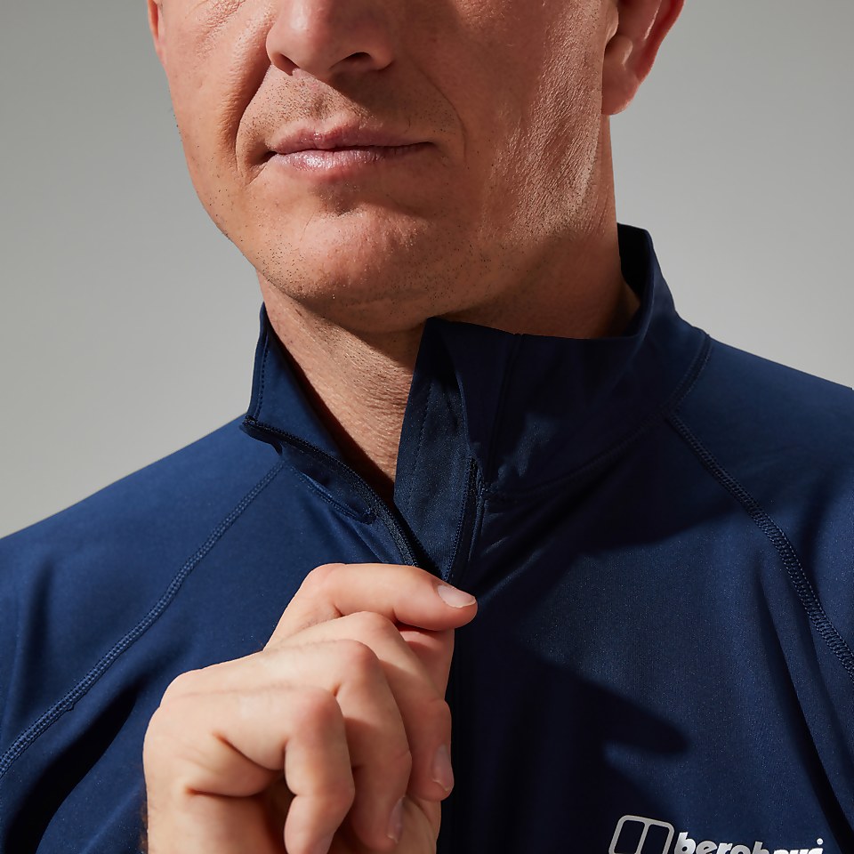 Trailblaze Long Sleeve Half Zip Tech T-Shirt für Herren - Dunkelblua