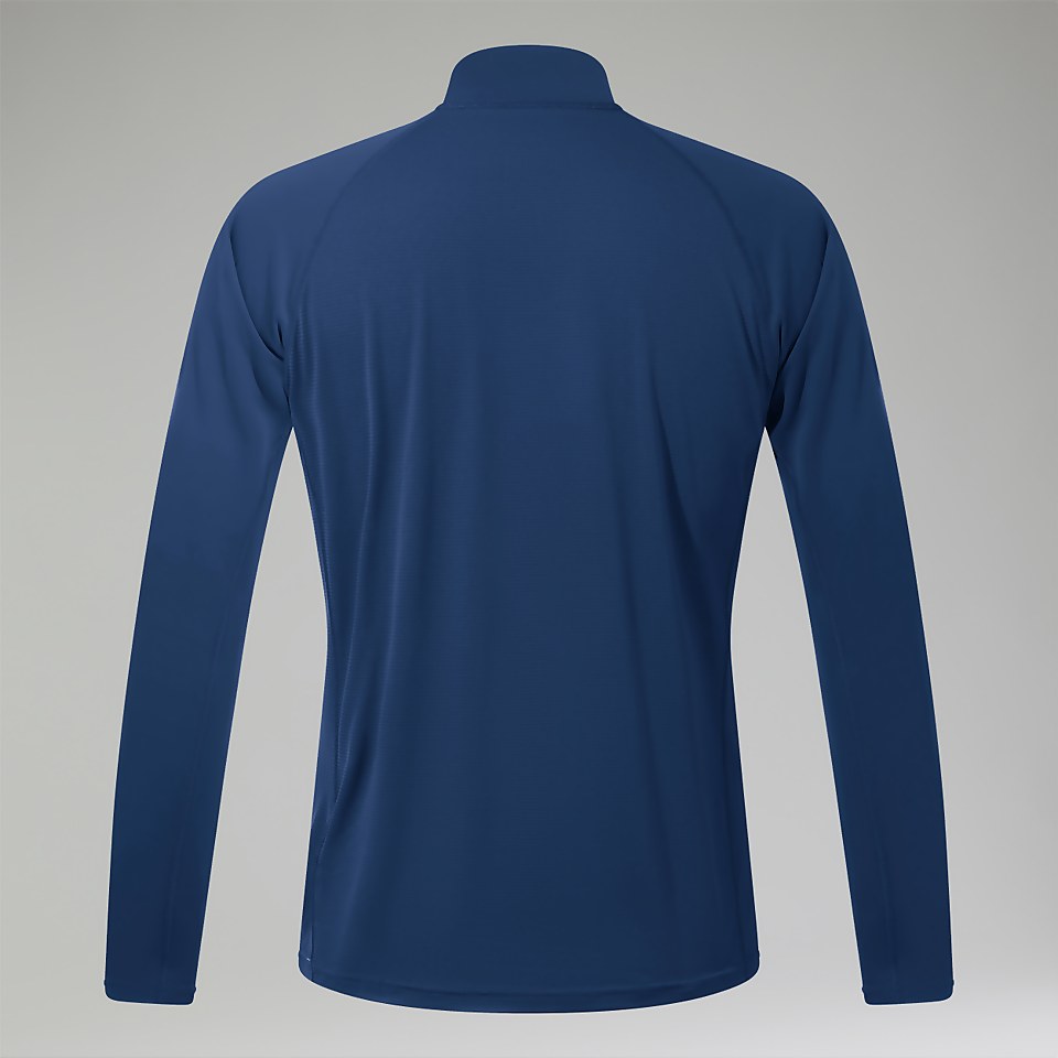 Trailblaze Long Sleeve Half Zip Tech T-Shirt für Herren - Dunkelblua