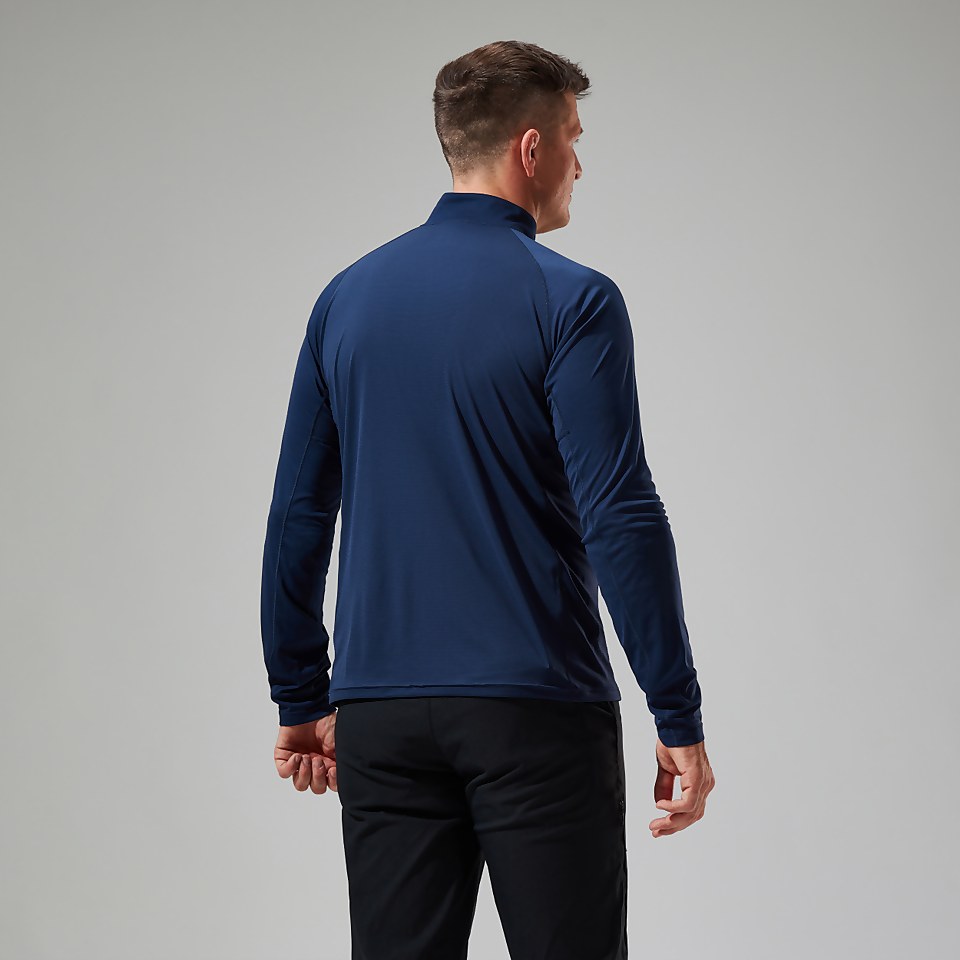 Trailblaze Long Sleeve Half Zip Tech T-Shirt für Herren - Dunkelblua