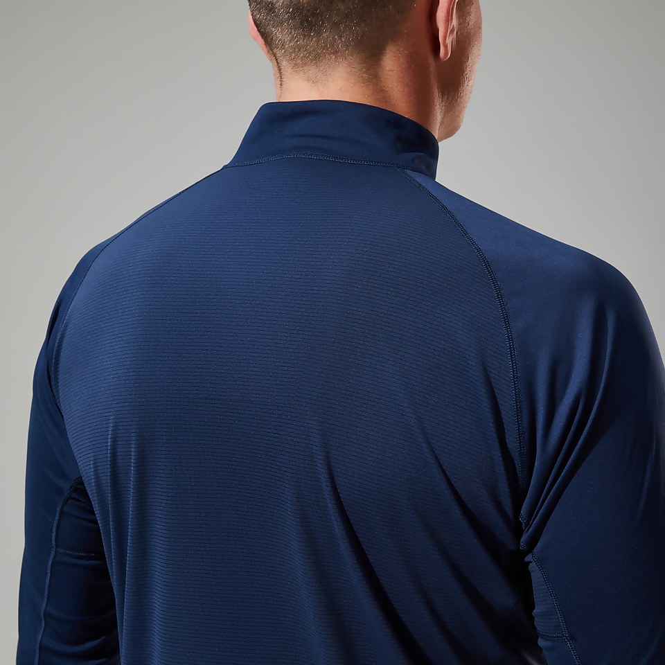 Trailblaze Long Sleeve Half Zip Tech T-Shirt für Herren - Dunkelblua