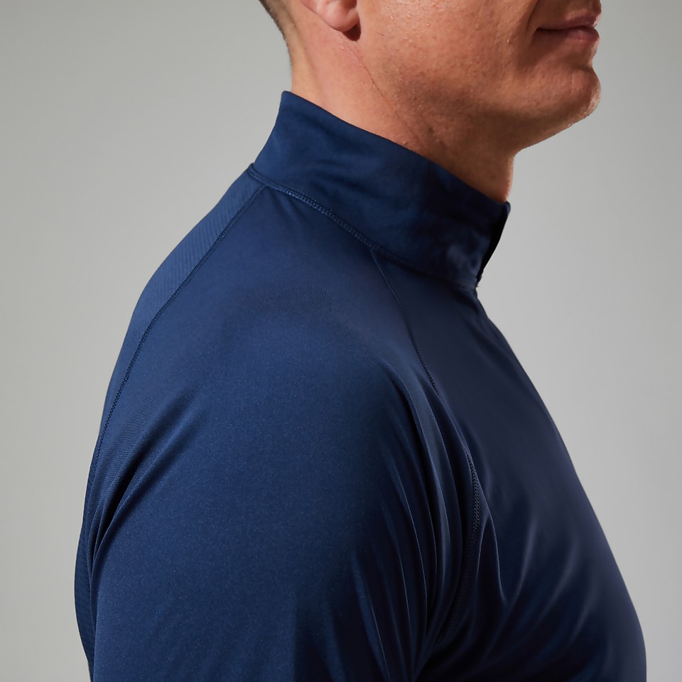 Trailblaze Long Sleeve Half Zip Tech T-Shirt für Herren - Dunkelblua