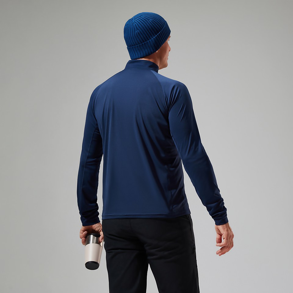 Trailblaze Long Sleeve Half Zip Tech T-Shirt für Herren - Dunkelblua