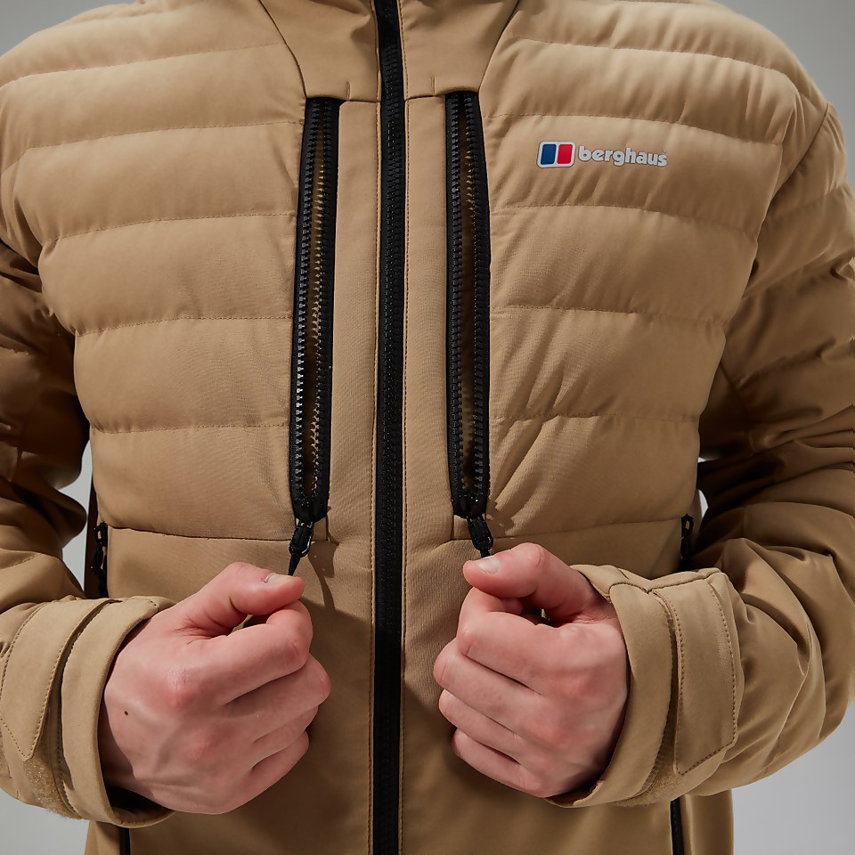 Men's Theran Hybrid Hooded Insulated Jacket - Natural