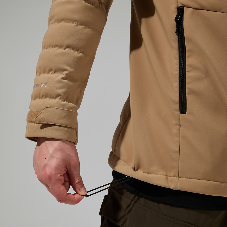 Men's Theran Hybrid Hooded Insulated Jacket - Natural